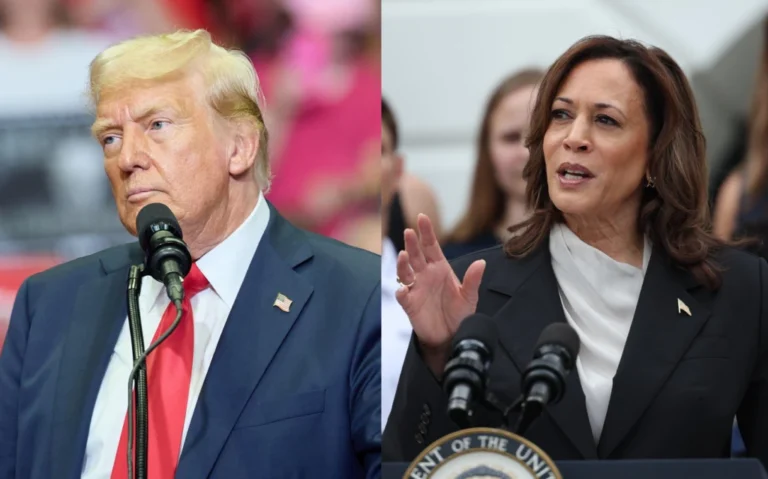 Donald Trump e Kamala Harris Fotos: EFE/EPA/ALLISON DINNER // EFE/EPA/TING SHEN/POOL