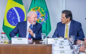 Presidente Luiz Inácio Lula da Silva e Fernando Haddad, ministro da Fazenda Foto: Diogo Zacarias/Ministério da Fazenda