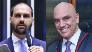 Eduardo Bolsonaro e Alexandre de Moraes Foto: Zeca Ribeiro / Câmara dos Deputados; Foto: Ricardo Stuckert
