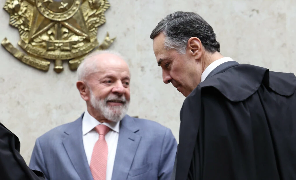 Lula e o presidente do STF, ministro Luís Roberto Barroso Foto: Fellipe Sampaio/STF