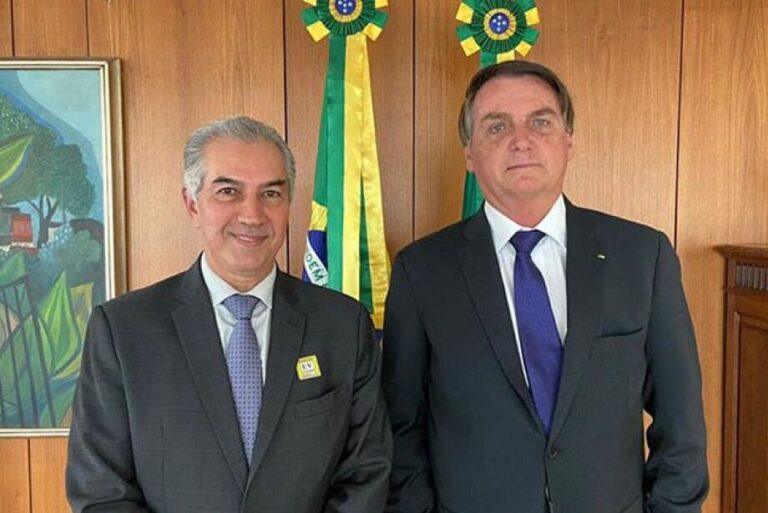 Reinaldo Azambuja e Jair Bolsonaro - Foto: Correio do Estado