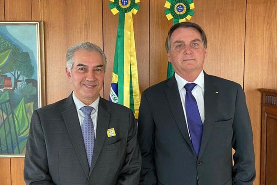 Reinaldo Azambuja e Jair Bolsonaro - Foto: Correio do Estado