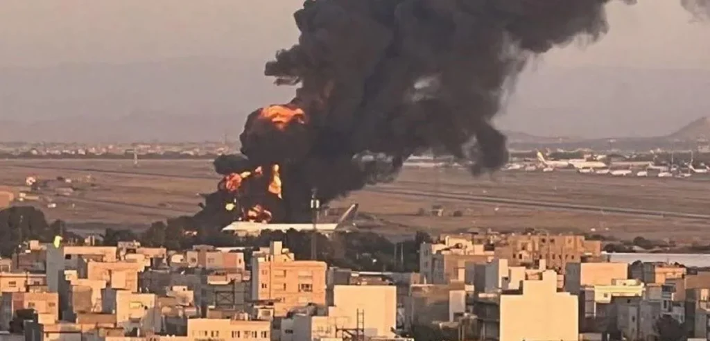Explosão no Aeroporto Internacional de Mashhad, Irã (Foto: Reprodução/Redes sociais)