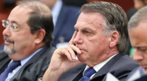 Jair Bolsonaro durante julgamento de denúncia, no Supremo Tribunal Federal Foto: Antonio Augusto/STF