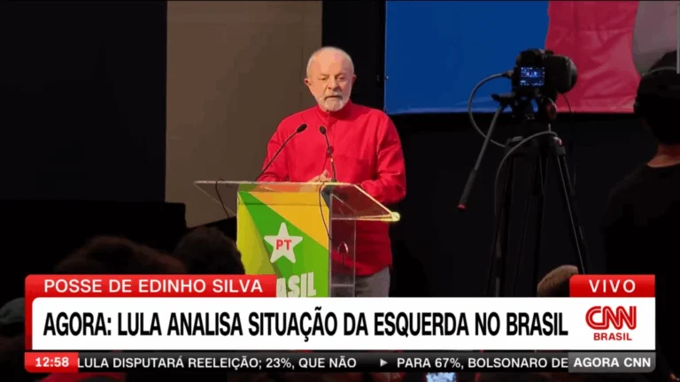Fala de Lula foi interrompida na CNN Foto: Reprodução/CNN Brasil