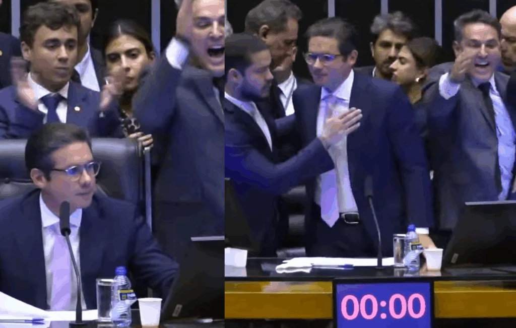 Deputada agrediu Nikolas Ferreira Foto: Reprodução/TV Câmara