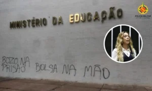 Erika Hilton mantém funcionário que pichou prédio do MEC Fotos: Divulgação/PMDF // Kayo Magalhães/Câmara dos Deputados