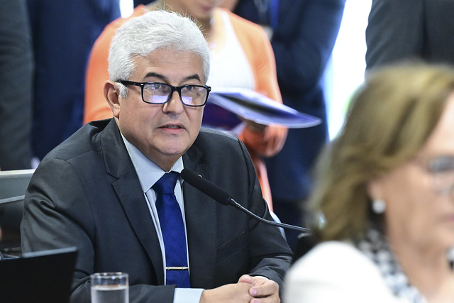 Em discurso, à tribuna, senador Astronauta Marcos Pontes (PL-SP). - Foto: Geraldo Magela/Agência Senado