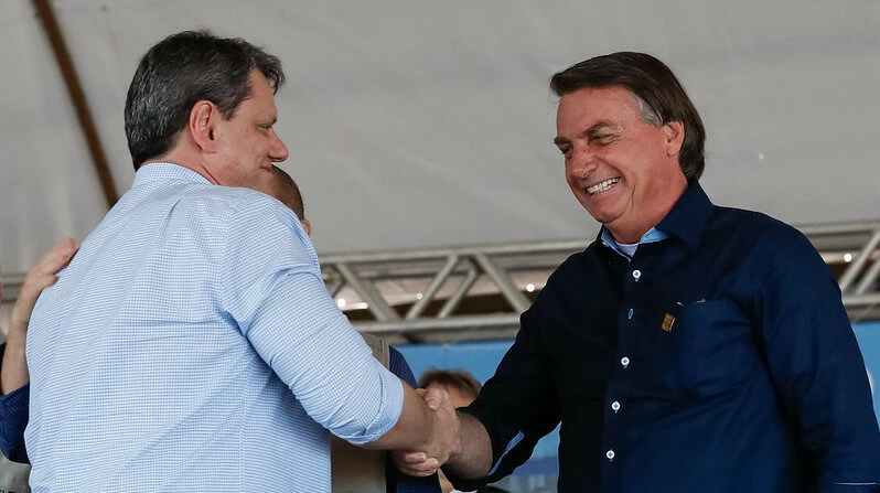 Governador Tarcísio de Freitas e ex-presidente Jair Bolsonaro Foto: Alan Santos/PR
