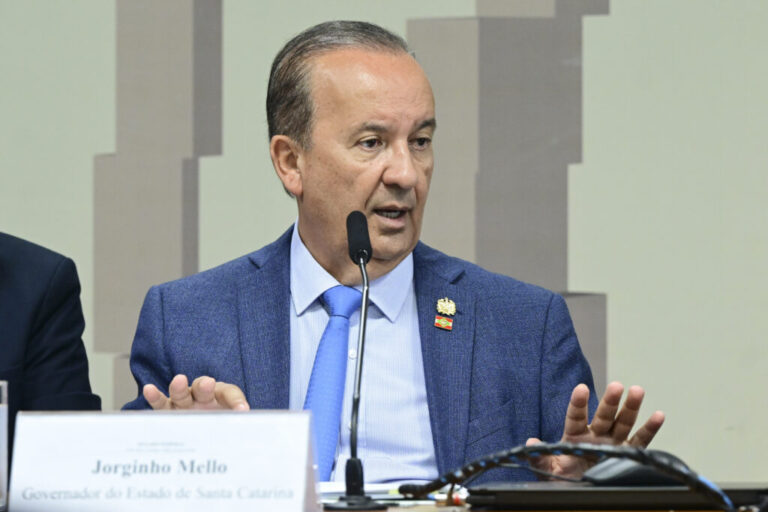 Jorginho Mello, governador de Santa Catarina Foto: Geraldo Magela/Agência Senado