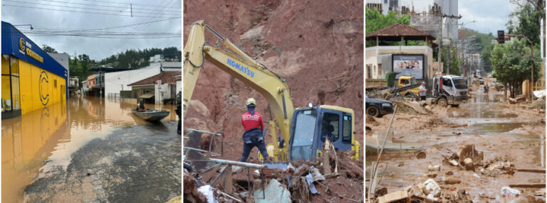 Imagens da catástrofe gerada pelas chuvas na Zona da Mata (MG) Fotos: CBMMG / Divulgação ǀ Gil Leonardi / Imprensa MG