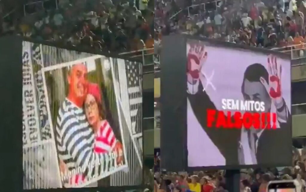 Escola zombou de Bolsonaro em ensaio Foto: Reprodução/Print de Vídeo das Redes Sociais