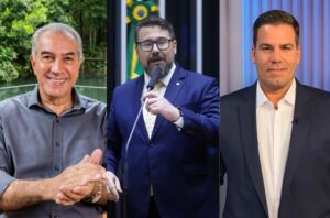 Reinaldo Azambuja, Marcos Pollon e Capitão Contar - Foto: Montagem Correio do Pantanal