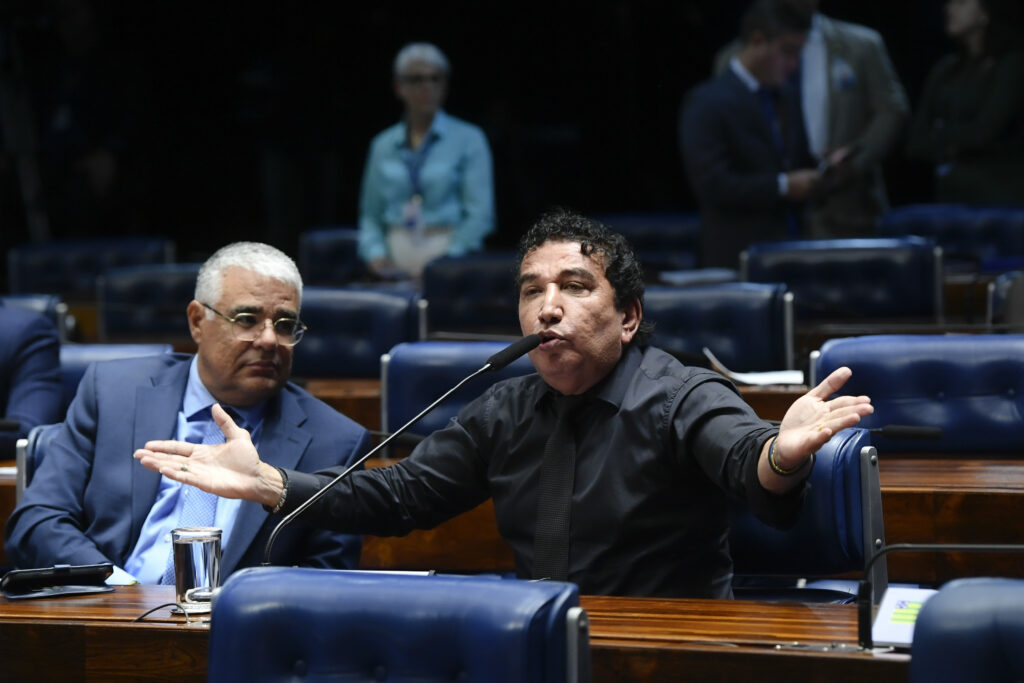Eduardo Girão e Magno Malta Foto: Carlos Moura/Agência Senado