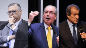 Flávio Dino, Eduardo Cunha e Valdemar Costa Neto Fotos: Ton Molina/STF // Luis Macedo/Câmara dos Deputados // Beto Barata/PL